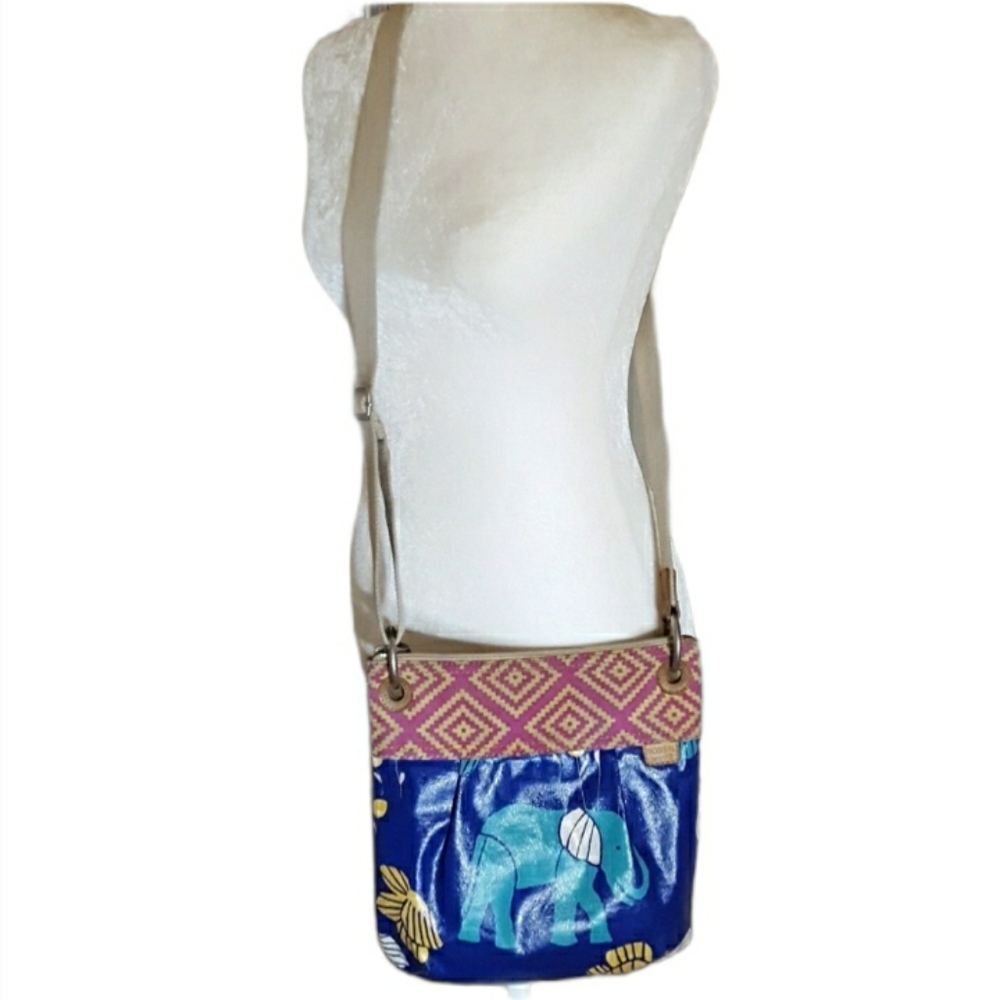 Fossil Keyper Elephant Pattern Crossbody Vintage